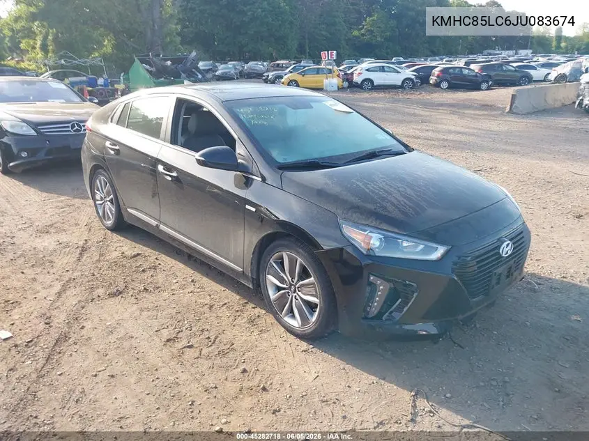 2018 Hyundai Ioniq Hybrid Limited VIN: KMHC85LC6JU083674 Lot: 45282718