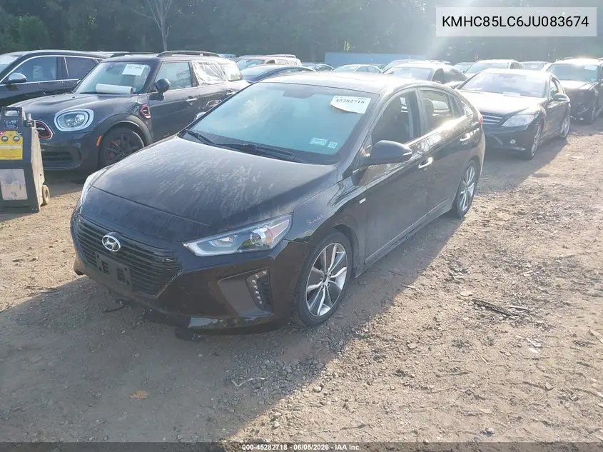 2018 Hyundai Ioniq Hybrid Limited VIN: KMHC85LC6JU083674 Lot: 45282718
