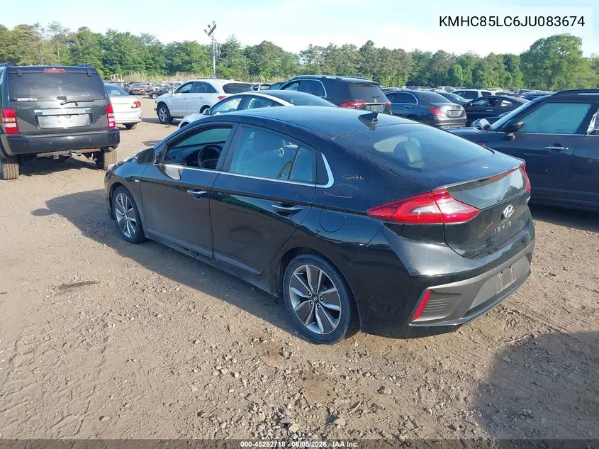 2018 Hyundai Ioniq Hybrid Limited VIN: KMHC85LC6JU083674 Lot: 45282718