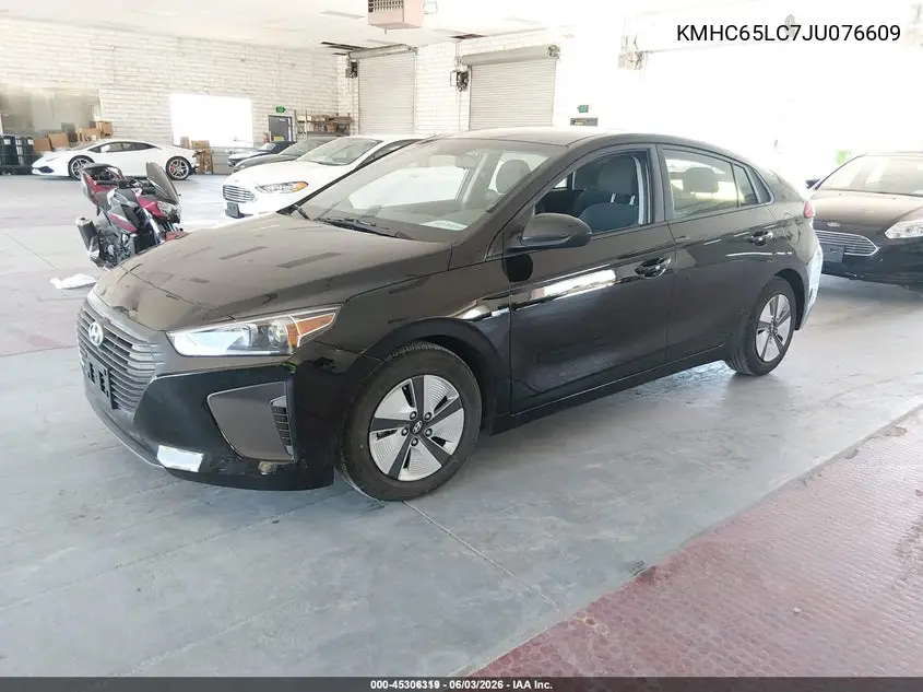 2018 Hyundai Ioniq Hybrid Blue VIN: KMHC65LC7JU076609 Lot: 45306319