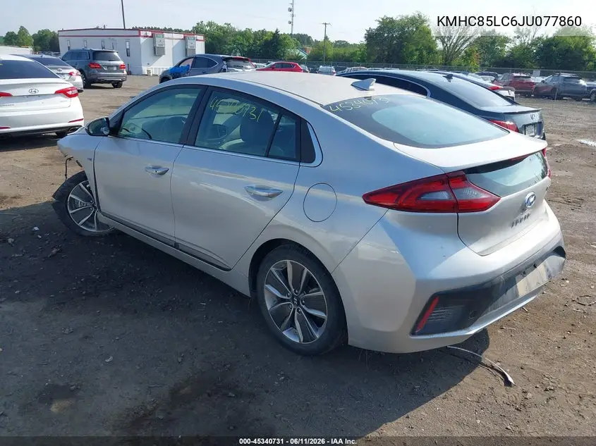2018 Hyundai Ioniq Hybrid Limited VIN: KMHC85LC6JU077860 Lot: 45340731