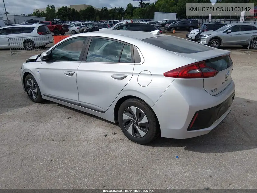 2018 Hyundai Ioniq Hybrid Sel VIN: KMHC75LC5JU103142 Lot: 45350644