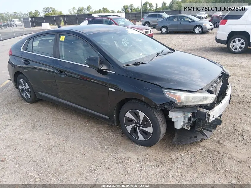 2018 Hyundai Ioniq Hybrid Sel VIN: KMHC75LC1JU062590 Lot: 45455919
