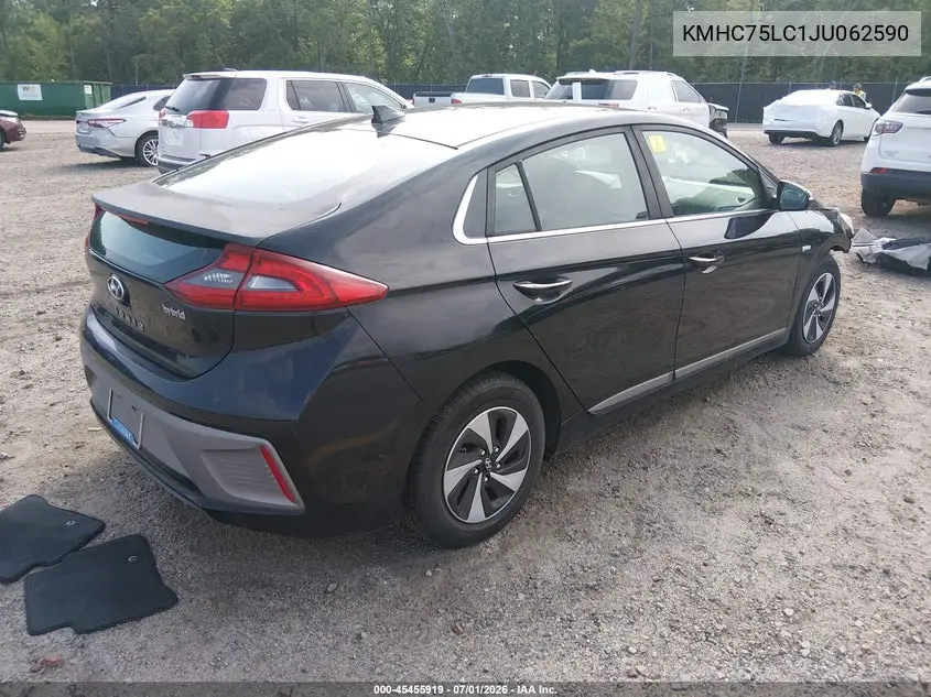 2018 Hyundai Ioniq Hybrid Sel VIN: KMHC75LC1JU062590 Lot: 45455919