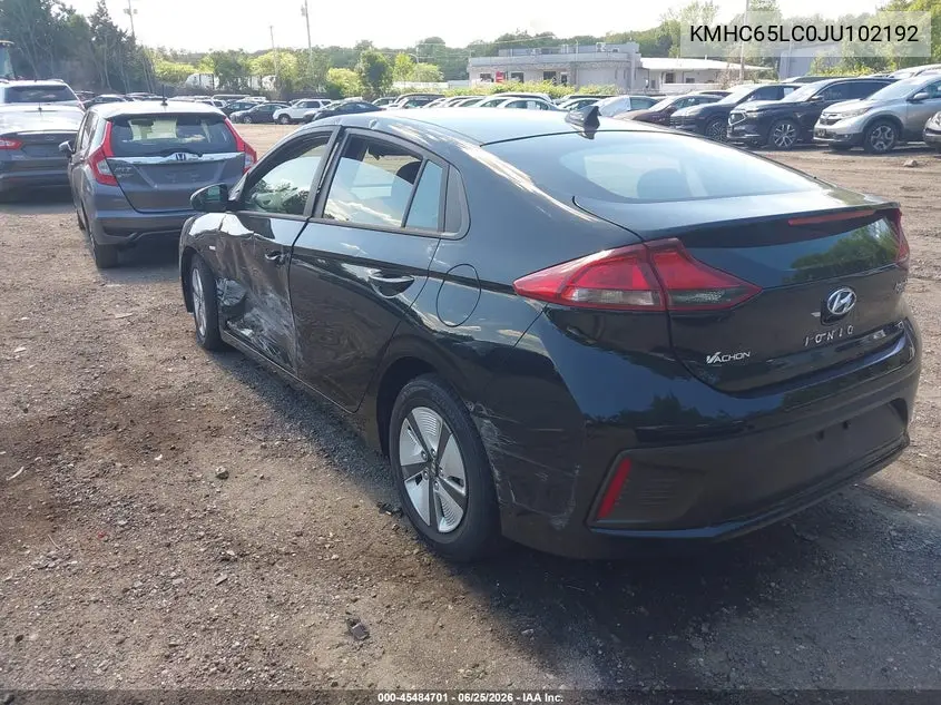 2018 Hyundai Ioniq Hybrid Blue VIN: KMHC65LC0JU102192 Lot: 45484701