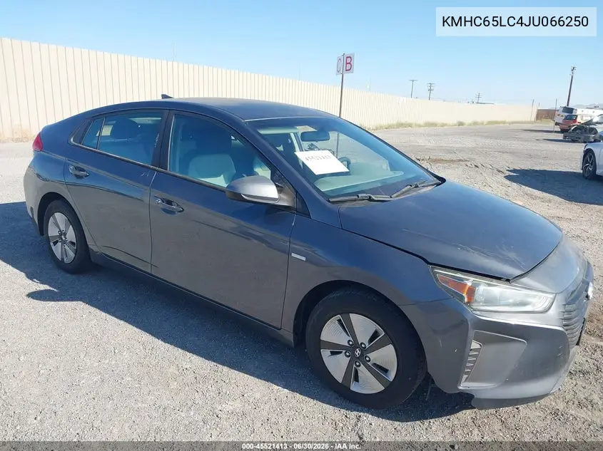 2018 Hyundai Ioniq Hybrid Blue VIN: KMHC65LC4JU066250 Lot: 45521413