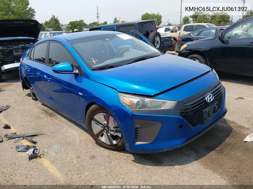 2018 Hyundai Ioniq Hybrid Blue VIN: KMHC65LCXJU061392 Lot: 45555781