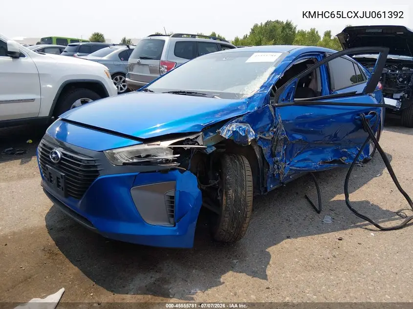 2018 Hyundai Ioniq Hybrid Blue VIN: KMHC65LCXJU061392 Lot: 45555781