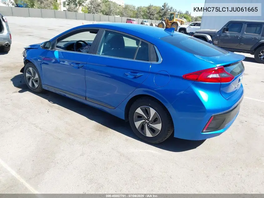 2018 Hyundai Ioniq Hybrid Sel VIN: KMHC75LC1JU061665 Lot: 45557701