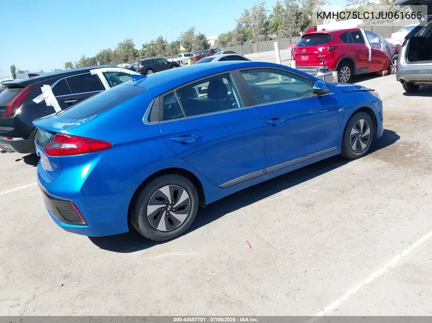2018 Hyundai Ioniq Hybrid Sel VIN: KMHC75LC1JU061665 Lot: 45557701