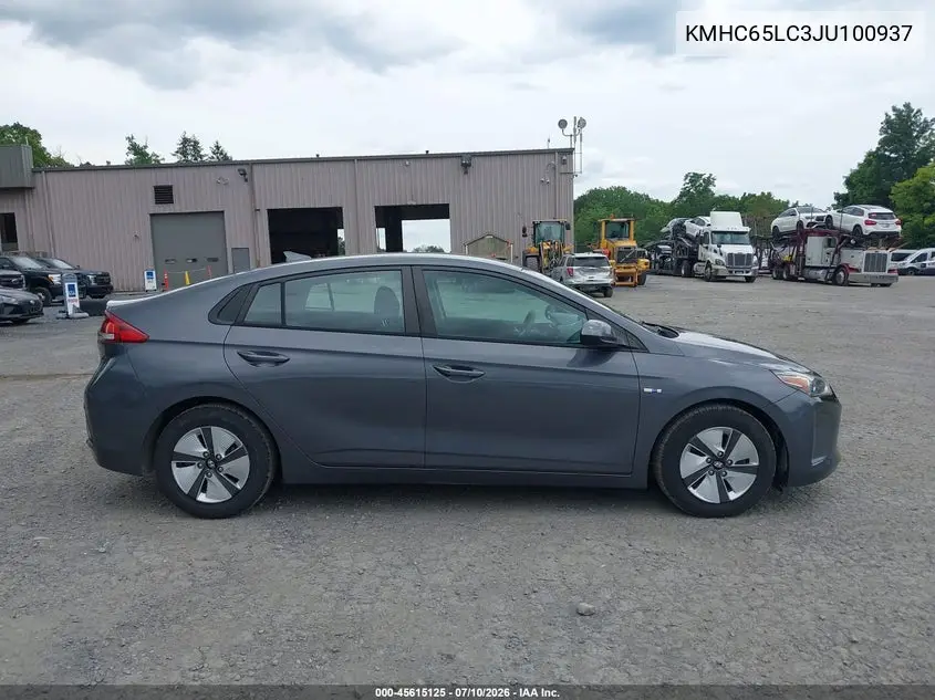 2018 Hyundai Ioniq Hybrid Blue VIN: KMHC65LC3JU100937 Lot: 45615125