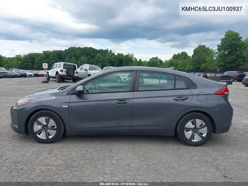 2018 Hyundai Ioniq Hybrid Blue VIN: KMHC65LC3JU100937 Lot: 45615125
