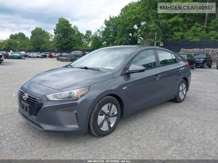 2018 Hyundai Ioniq Hybrid Blue VIN: KMHC65LC3JU100937 Lot: 45615125