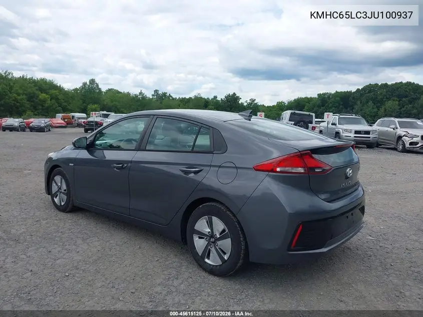 2018 Hyundai Ioniq Hybrid Blue VIN: KMHC65LC3JU100937 Lot: 45615125