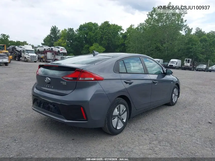 2018 Hyundai Ioniq Hybrid Blue VIN: KMHC65LC3JU100937 Lot: 45615125