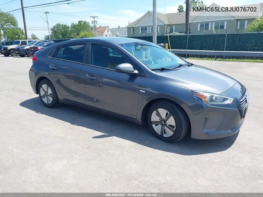 2018 Hyundai Ioniq Hybrid Blue VIN: KMHC65LC8JU076702 Lot: 45637081