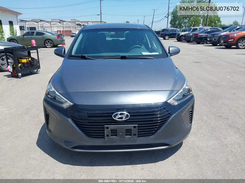 2018 Hyundai Ioniq Hybrid Blue VIN: KMHC65LC8JU076702 Lot: 45637081