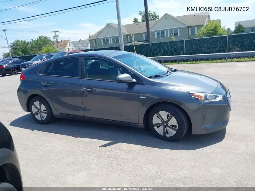 2018 Hyundai Ioniq Hybrid Blue VIN: KMHC65LC8JU076702 Lot: 45637081