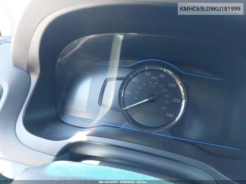2019 Hyundai Ioniq Plug-In Hybrid VIN: KMHC65LD9KU181999 Lot: 45234435