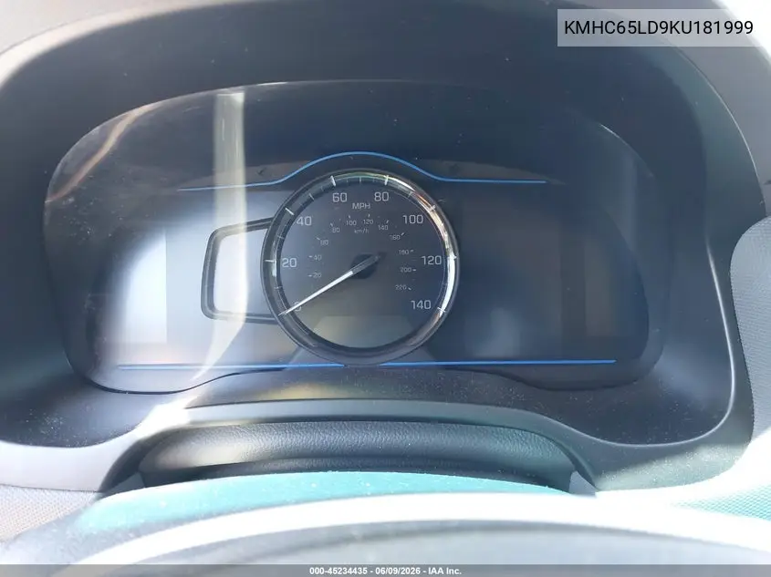 2019 Hyundai Ioniq Plug-In Hybrid VIN: KMHC65LD9KU181999 Lot: 45234435