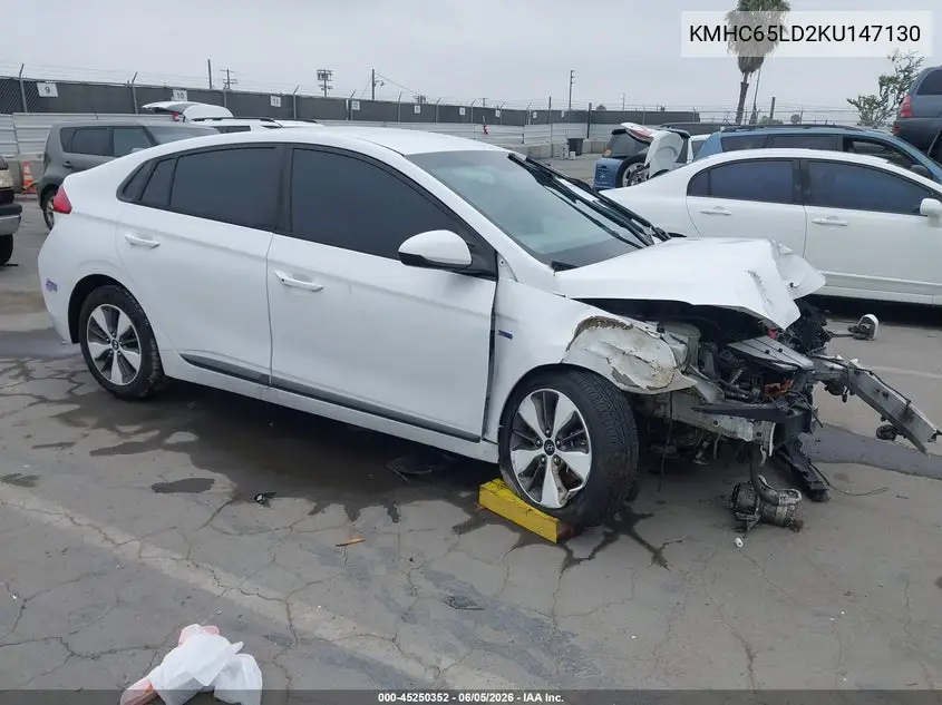2019 Hyundai Ioniq Plug-In Hybrid VIN: KMHC65LD2KU147130 Lot: 45250352