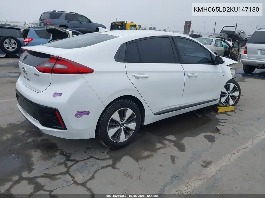 2019 Hyundai Ioniq Plug-In Hybrid VIN: KMHC65LD2KU147130 Lot: 45250352