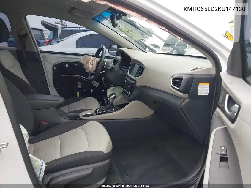 2019 Hyundai Ioniq Plug-In Hybrid VIN: KMHC65LD2KU147130 Lot: 45250352