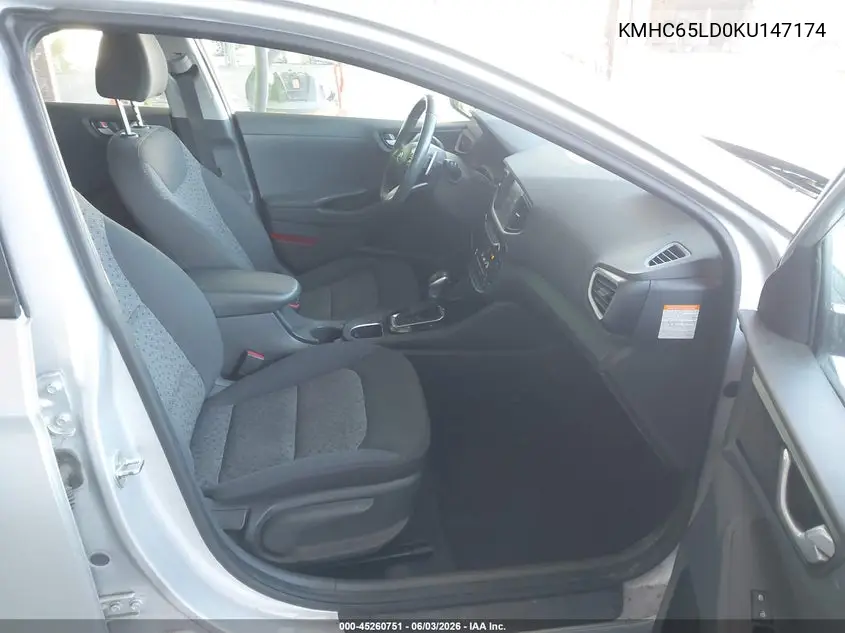 2019 Hyundai Ioniq Plug-In Hybrid VIN: KMHC65LD0KU147174 Lot: 45260751
