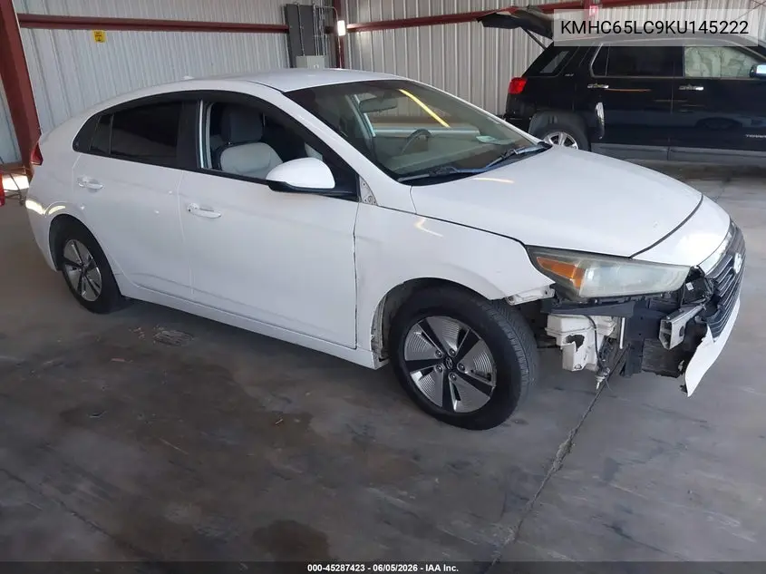 2019 Hyundai Ioniq Hybrid Blue VIN: KMHC65LC9KU145222 Lot: 45287423