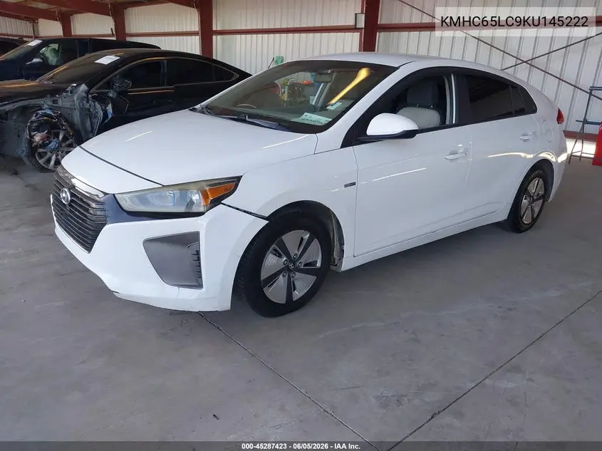 2019 Hyundai Ioniq Hybrid Blue VIN: KMHC65LC9KU145222 Lot: 45287423