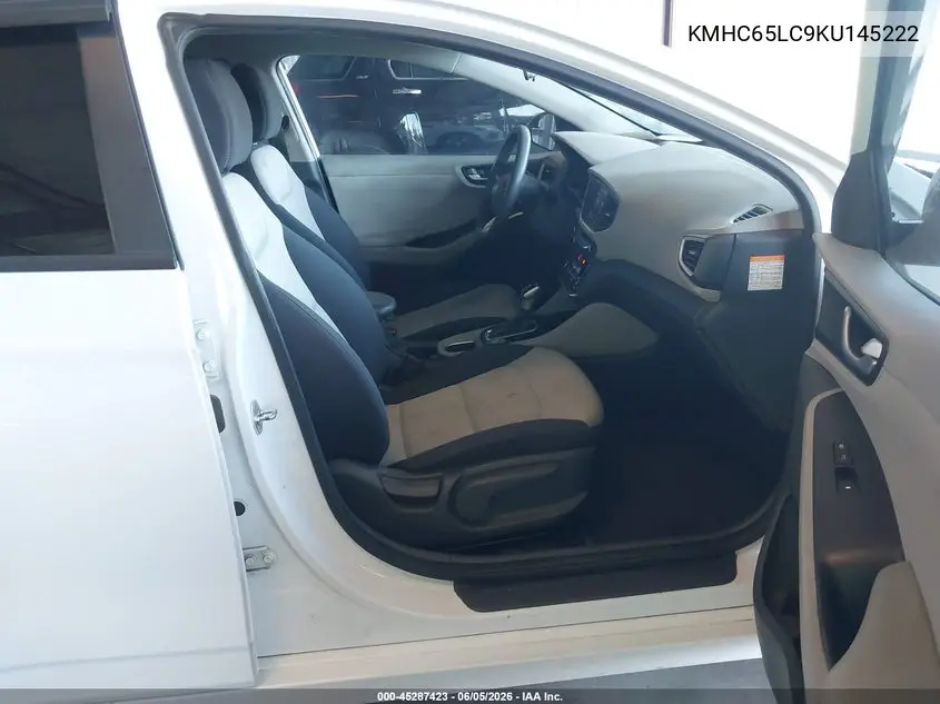 2019 Hyundai Ioniq Hybrid Blue VIN: KMHC65LC9KU145222 Lot: 45287423