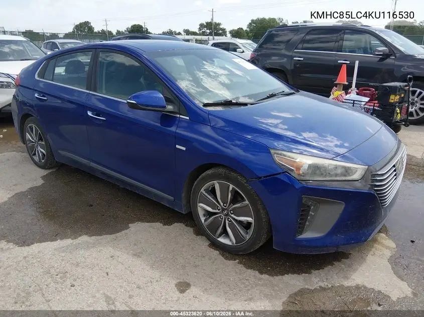 2019 Hyundai Ioniq Hybrid Limited VIN: KMHC85LC4KU116530 Lot: 45323620