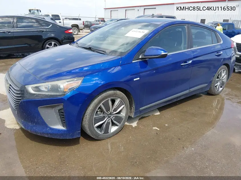 2019 Hyundai Ioniq Hybrid Limited VIN: KMHC85LC4KU116530 Lot: 45323620