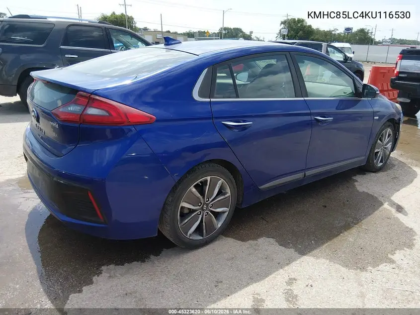 2019 Hyundai Ioniq Hybrid Limited VIN: KMHC85LC4KU116530 Lot: 45323620
