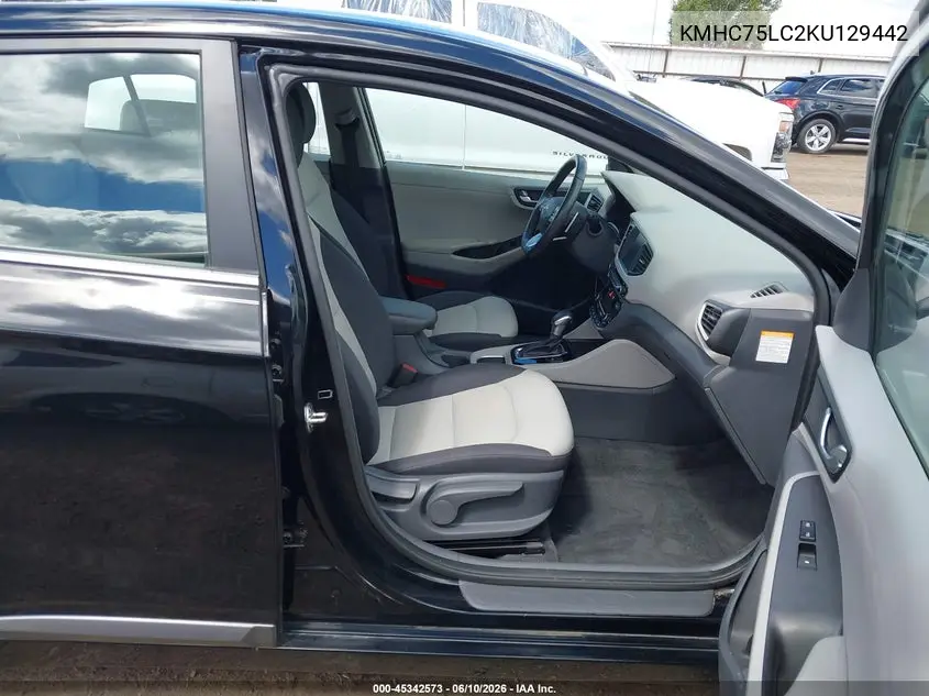 2019 Hyundai Ioniq Hybrid Sel VIN: KMHC75LC2KU129442 Lot: 45342573