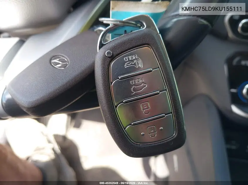 2019 Hyundai Ioniq Plug-In Hybrid Limited VIN: KMHC75LD9KU155111 Lot: 45352549