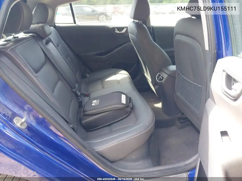 2019 Hyundai Ioniq Plug-In Hybrid Limited VIN: KMHC75LD9KU155111 Lot: 45352549