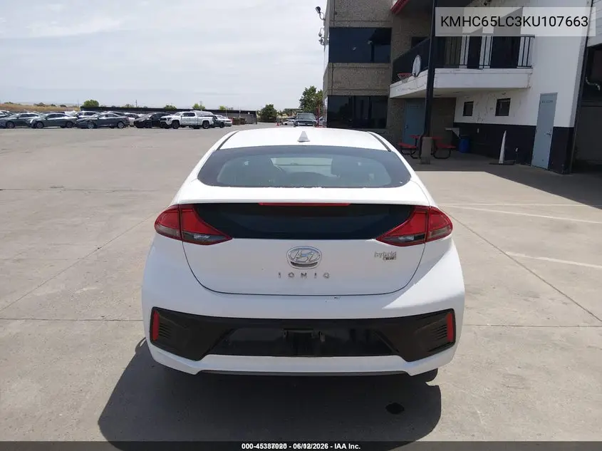 2019 Hyundai Ioniq Hybrid Blue VIN: KMHC65LC3KU107663 Lot: 45387020