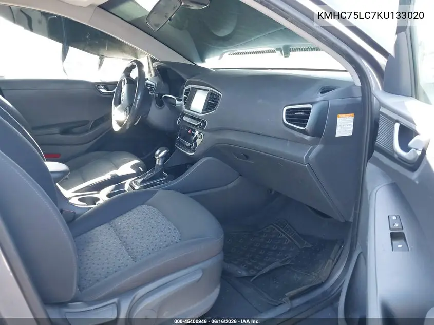 2019 Hyundai Ioniq Hybrid Sel VIN: KMHC75LC7KU133020 Lot: 45400946