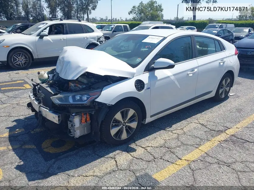 2019 Hyundai Ioniq Plug-In Hybrid Limited VIN: KMHC75LD7KU174871 Lot: 45462344