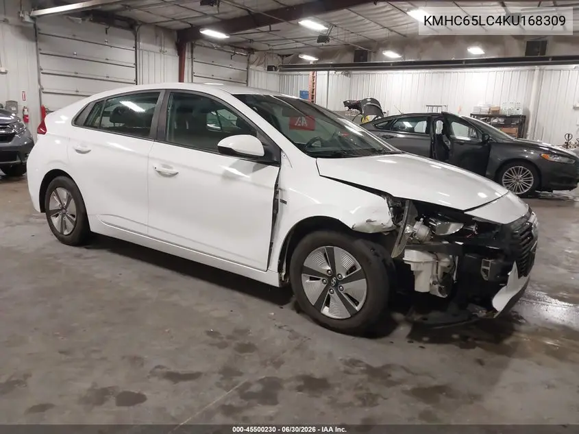 2019 Hyundai Ioniq Hybrid Blue VIN: KMHC65LC4KU168309 Lot: 45500230