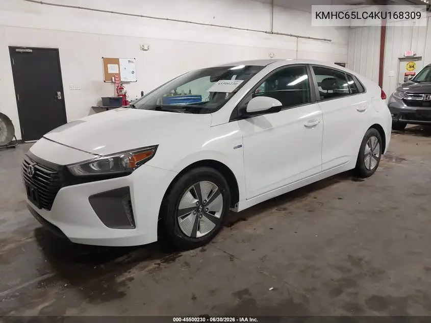 2019 Hyundai Ioniq Hybrid Blue VIN: KMHC65LC4KU168309 Lot: 45500230