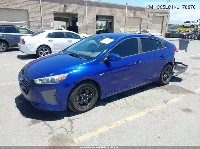 2019 Hyundai Ioniq Hybrid Blue VIN: KMHC65LC1KU178876 Lot: 45504874