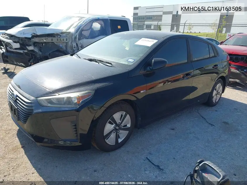 2019 Hyundai Ioniq Hybrid Blue VIN: KMHC65LC1KU163505 Lot: 45518425