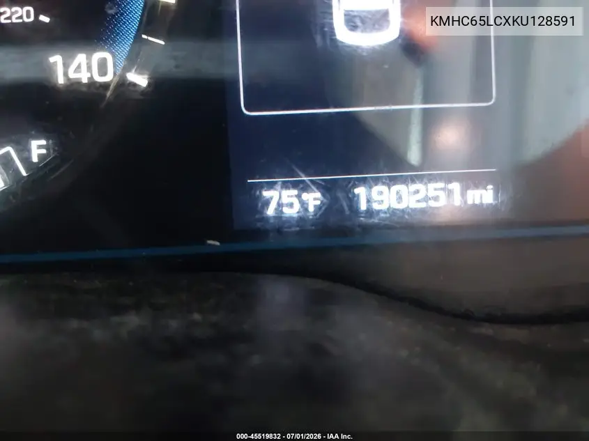 2019 Hyundai Ioniq Hybrid Blue VIN: KMHC65LCXKU128591 Lot: 45519832