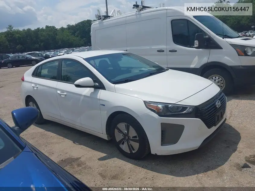 2019 Hyundai Ioniq Hybrid Blue VIN: KMHC65LC0KU156447 Lot: 45528223