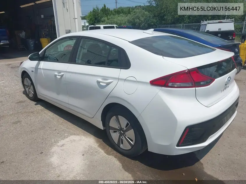2019 Hyundai Ioniq Hybrid Blue VIN: KMHC65LC0KU156447 Lot: 45528223