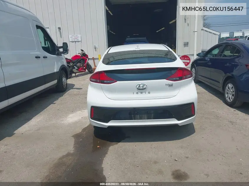 2019 Hyundai Ioniq Hybrid Blue VIN: KMHC65LC0KU156447 Lot: 45528223