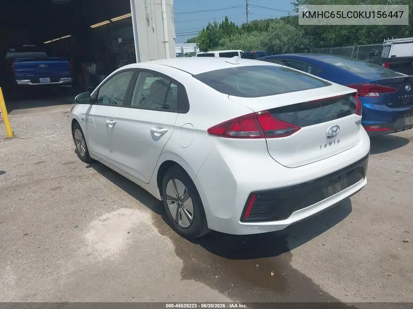 2019 Hyundai Ioniq Hybrid Blue VIN: KMHC65LC0KU156447 Lot: 45528223