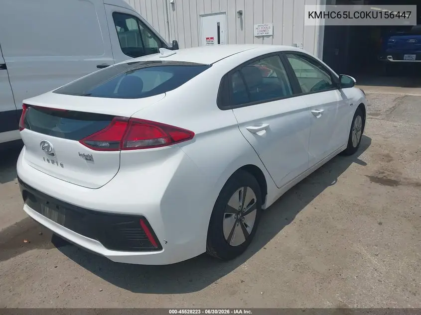 2019 Hyundai Ioniq Hybrid Blue VIN: KMHC65LC0KU156447 Lot: 45528223